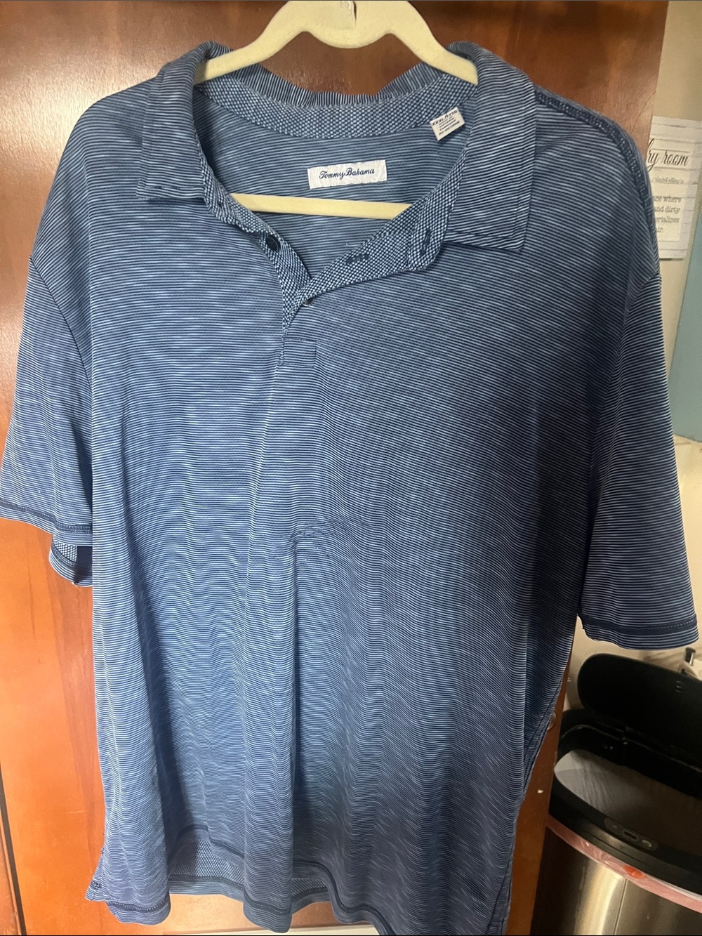 Tommy Bahama Blue Heathered Short Sleeve Polo